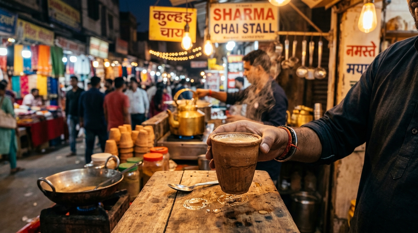 Kulhad cha in earthen cup